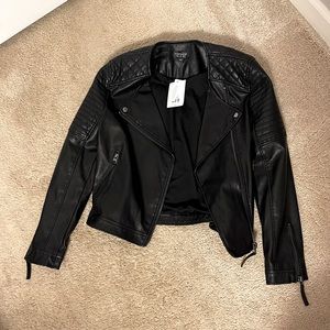 Topshop faux leather jacket